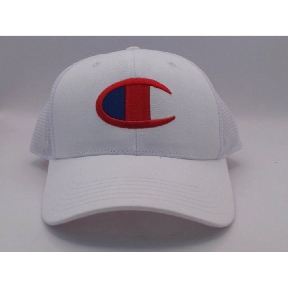 Champion Adult Logan Twill Trucker Hat - White, BRAND NEW IN BOX